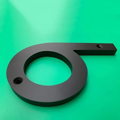 6 Inch Floating House Numbers Modern Acrylic Door Number 152mm Black Mailbox Address Sign with Screws, for Apartment Wall Decor Plaque Garden Street Yard Hotel Room Office Cafe(6)