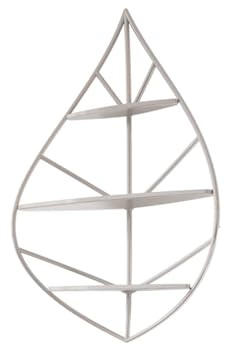 UPJAKS Organizzatore di Smalto per Unghie Montato a Parete a 3 Livelli a Forma di Foglia di Livello cosmetico rastrelliere per Rossetto in Metallo scaffale a Parete per Unghie per la casa