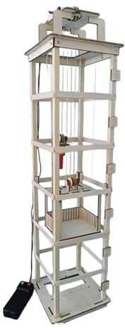 JunZheHub Maquette D'ascenseur En Bois, Kit de Construction pour Expériences Scientifiques, Jouet D'ascenseur électrique pour Enfants