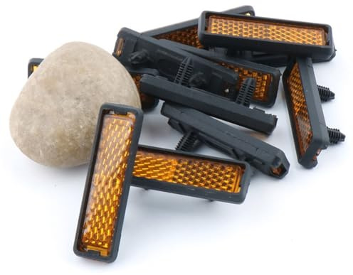 Violiica 4 reflectores de pedal de bicicleta para seguridad de ciclismo nocturno, luces reflectantes de plástico impermeables para la mayoría de pedales
