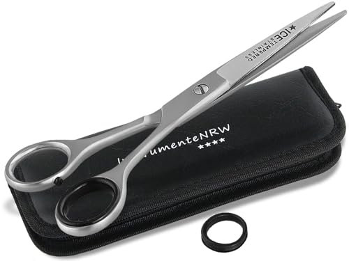 Premium Friseurschere Haarschere mit Mikroverzahnung InstrumenteNRW oder Solingen mit Aufbewahrungs-Etui (Nr.5 = 6 Zoll 1 x Mikroverzahnt)