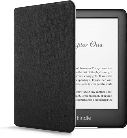 Forefront Cases Custodia per Amazon Kindle 6 (10a Generazione - 2019) - Protettiva Magnetica Custodia per Kindle 6 - Smart Auto Sveglia Sonno Funzione - Sottile, Leggero Cover - Nero