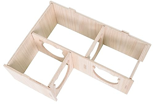 Tolenre Casetta In Legno Per Criceti, Casa Dei Criceti, Criceto D'Angolo Per Criceto Nano, Gerbillo, Scoiattolo (22.5 * 17.8 * 8cm)