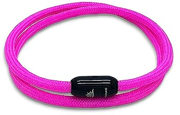 arana's - Pulsera nautica mujer - Pulsera para hombre de cuerda nylon hecha a mano - Cierre magnetico - Pulsera paracord - Pulsera surfista - Pulseras verano - Brazalete unisex (16cm, Fucsia)