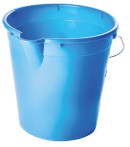 BIANCHERIAWEB Secchio per Pulizie Manico Ergonomico con Becco Secchi Plastica Azzurro 10L Secchio