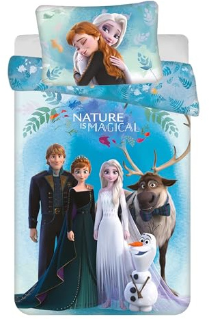 Frozen Funda Nórdica Bebé 100x135 + Funda Almohada 40x60 Elsa Anna Sven