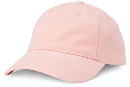 Amazon Essentials Unisex Kids' Washed Cotton Baseball Cap for Boys and Girls, Pink, Medium-Large