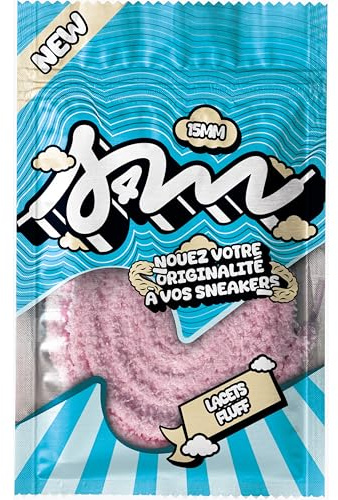S4M Lacets Fluffy Large Rose / 100cm et 120cm / Lacets Peluche Prenium pour Sneakers, Baskets/Lacet Moumoute, Lacet Larges pour Jordan, Nike, Adidas, Asics