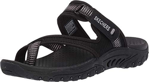 Skechers Reggae Womens Black Slip On Sandal - Size 6 UK - Black
