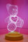 Geschenkelampe LED-Nachtlicht – Individuelle Acryl-Lampe für Babys und Kinder –zur Geburt oder Weihnachten (Teddybear)