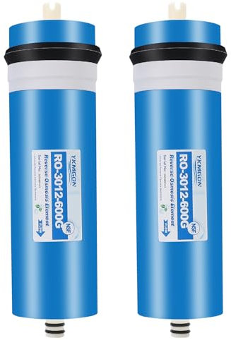 YKMGON 2Pack 600 GPD Universal Reverse Osmosis RO Membrane Element，3.0x12 Replacement Water Filter,for Under Sink Home Drinking RO Water Purifier System