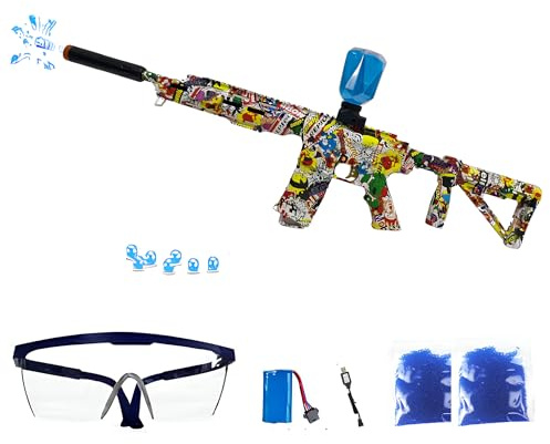 FunBlasters - Gel Blaster Gun Remington R5 RGP - Pistola de Bolas de Gel Agua eléctrica automática - 20000 Bolas Gafas - Realista Francotirador Metralleta Escopeta Hidrogel - para Niños Niñas Adultos