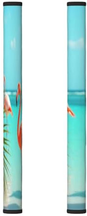 ZSUUGJ Copertura per maniglia della porta del frigorifero con fenicotteri rosa, copertura per maniglia del frigorifero, maniglie lavabili per elettrodomestici da cucina, protezione decorativa per