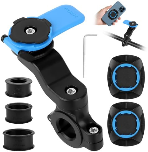 Support Téléphone Moto,Support Smartphone pour Guidon de Moto,Universel Handlebar Mount Support de Téléphone Portable pour vélo,pour smartphone de 4,7 à 7,2 , pour Guidon de Vélo,Trottinette,Scooter