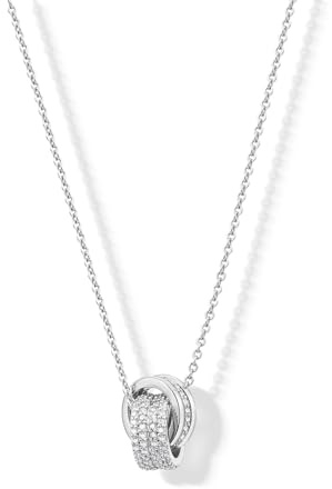 JA.S.JR CZ Minimalist Dainty Pendant Necklace | Silver Necklace for Women | Daily Wear Silver Jewelry