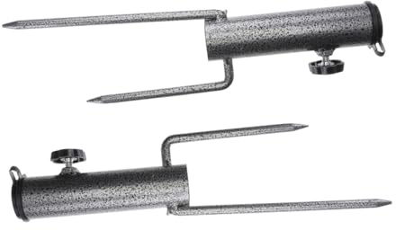IWOWHERO 2 Anclajes para Sombrilla de Playa 36 CM Bases de Sujeción Resistentes para Sombrilla Soportes de Tierra Juego de 2 Piezas para Uso y Jardín