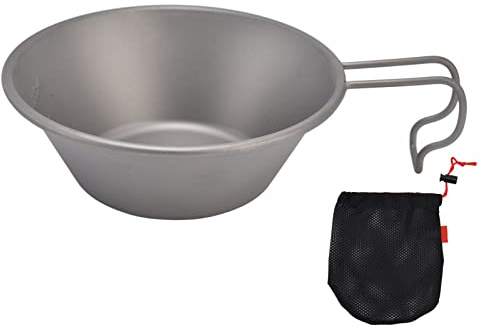 Cuenco plegable ultraligero para camping, cuenco de camping al aire libre, cuenco plegable resistente a altas temperaturas con asa plegable y bolsa de almacenamiento de malla para senderismo, picnic