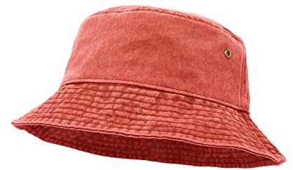 Sombrero de Pescador, ala Ancha de Algodón Vaquero Lavado, Gorra Plana para Pesca, Senderismo, Deportes de Playa, Unisex-Adultos
