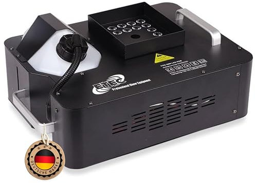 ETEC Professional FOG 2000 LED – 1600W Vertikal-Nebelmaschine mit RGB 3in1 LEDs & DMX – CO2 Effektmaschine für Party, Disco, Club & DJ Events