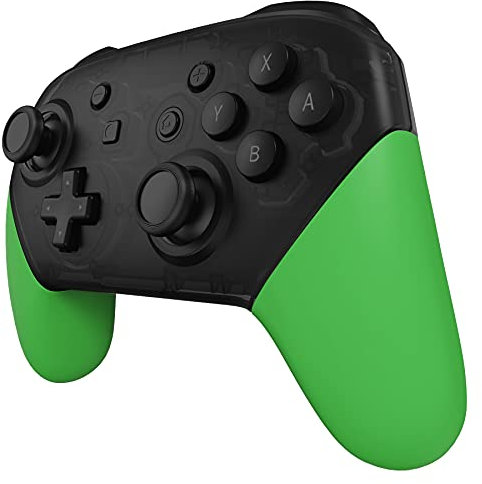 eXtremeRate Griff Case Shell für Nintendo Switch Pro, Matt DIY-Ersatz Grips Hülle Schale Gehäuse Ersatzteile für Nintendo Switch Pro Controller (Grün)-KEIN Controller