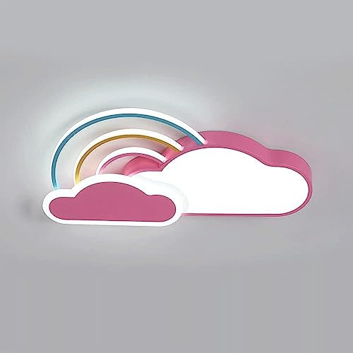 TONFON Lámpara de techo LED de arco iris Lámpara de techo minimalista moderna Lámpara de techo de dormitorio de nube nórdica Lámpara colgante for habitación de niños for sala de estar Comedor Cocina P
