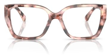 Michael Kors MK4115U Castello Universal Fit Prescription Eyewear Frames, Pink Pearlized Tortoise/Demo Lens, 54 mm