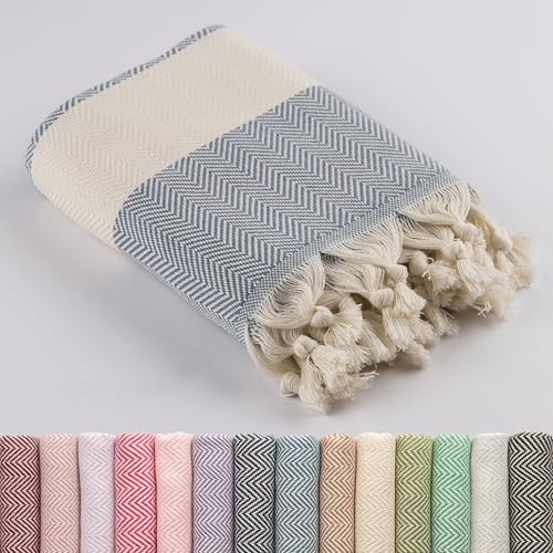Lucidus Hammam Towel 100 x 200 cm Large - Beach Towel Sauna Towel 100% Cotton | Sauna Towel, Bath Towel, Travel Towel, Women & Men, Beach Blanket, Picnic Blanket, Hammam, XXL, Quick-Drying, Sand-Free