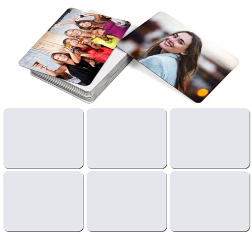 SRIZIAN 16 Piezas Imanes de Nevera de Sublimación en Blanco, 7.5x10cm Imanes de refrigerador para Cocina Casa Pizarra Oficina Calendario Decoración