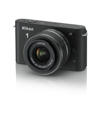 Nikon 1 J1 Compact System Camera with 10-30mm Lens Kit - Black (10.1MP) 3 inch LCD (Renewed)