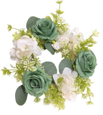 Ghirlanda di fiori artificiali con anelli di supporto per bottiglie di vino, anelli per ghirlanda di fiori con rose