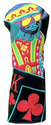 QUXVUIS Funda de Sombrero para entusiastas del Golf Hecha de Cuero sintético, Cubierta Protectora para Palos Golf, Cubierta para Cabeza Bola, Negro K