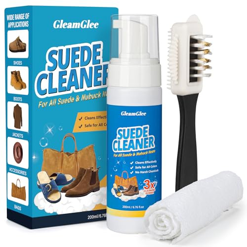 Suede Cleaner Kit, Lifts Stains and Water Marks, Restores Softness, 200ML