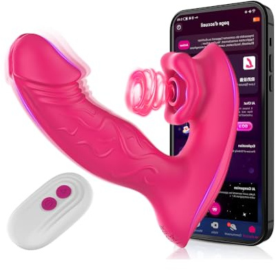 Vibradorador Mujer Juguetes Eróticos succionador de Clítoris Femenino 10X10 Modos mando distancia App Consoladores.. para mujer con vibración Juguetes Eróticos para pareja sexuales