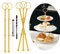 Cake Stand Fittings Kits Cake Plate Stand Fittings Anyasen 5 Sets Cake Stands Handles 2/3 Tier Wedding Party Cake Plate Fittings Centre Rod for Plates (Circle, Gold, 5Pack)