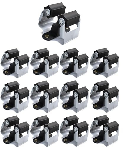 3-H Wandhalterung Gartengeräte 12 Stück Gartengerätehalter, Großes Format Gerätehalter, 1 kg Zusatzgewicht Edelstahl Besenhalterung Wand für Schaufel Besen Haus Garten Badezimmer Garage, Schwarz