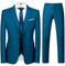 Allthemen Abiti da Uomo 3 Pezzi Regular Fit Abito Formale Abito Due Bottoni Giacca da Lavoro Pantaloni Blu Lago XL