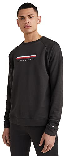 Tommy Hilfiger Track Top, Tejidos Pesados para Hombre, Negro (Black), L