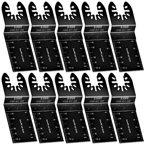 10 Pezzi Lame Multifunzione, 35mm Utensile Multifunzione, Multiutensile Professionale, Lama per Sega per Legno Metallo Plastica