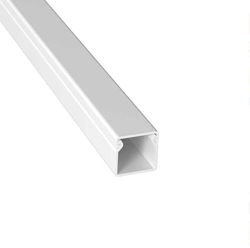 10 PEZZI CANALINA PASSACAVI CON BIADESIVO IN PVC DI COLORE BIANCO LUNGHEZZA 2 METRI VARIE DIMENSIONI (10X10MM)