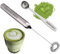 BONDIBUY Espumador Leche, Varilla Espumadora, Cuchara Te Matcha, Kit Espumador de Leche Electrico y Cuchara Te Matcha 1 gramo, Batidor Curcuma, Curcuma Latte, Leche Dorada, Varilla Espumadora Matcha