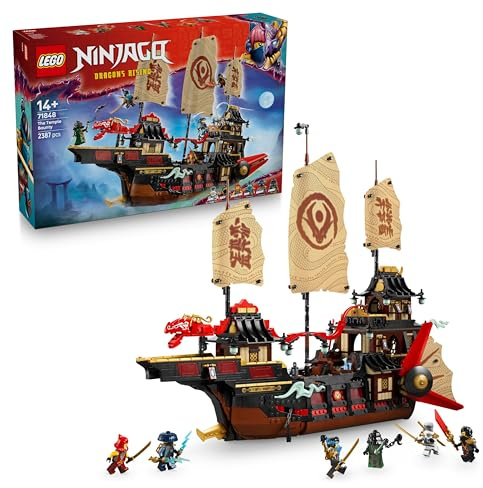 LEGO Ninjago Le Temple Bounty - Jeu de Construction interactif - Bateau avec voiles Mobiles - 6 minifigurines Dont Cole, Zane & NYA - Cadeau pour garçon dès 14 Ans & Fans de la série TV 71848