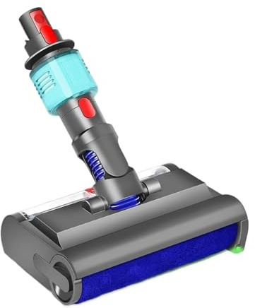 FMCUVBFR Húmedo Y Seco con Luz Verde Limpia Y Seca Pisos Duros, Cepillo De Lavado, Compatible con Dyson, Cabezal De Trapeador Eléctrico V7 V8 V10 V11 V15