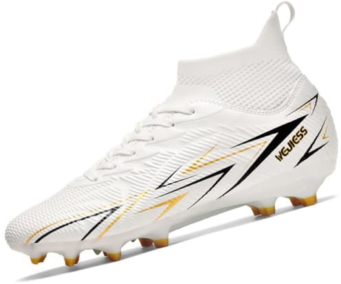 WEJIESS WEJESS Chaussures de Football, Homme Professionnel Chaussures de Futsal,Confort Suprême avec Tissu Respirant, Design Moderne pour Propulser Votre Vitesse sur Terrain Vert