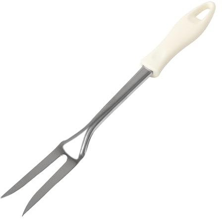 Kochgabel mit 2 Spitzen aus Edelstahl – 31 x 2,9 cm – ergonomischer Griff – ideal für Fleisch, Braten und BBQ – robustes Servierwerkzeug