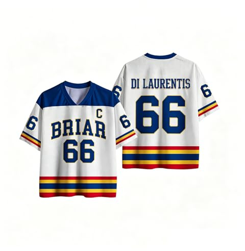 Off Campus Hockey Jersey Graham 44 & Logan 22 & Tucker 46 & Di Laurentis 66 Briar U Jersey Shirts Women Short Sleeve Briar Hockey Shirts Sports Inspired Tshirts Off Campus Merch for Fans