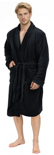 NY Threads Lyxig Sjal Krage Morgonrock | Supermjuk Fleece Badrock | Mysig Loungewear och Nattkläder