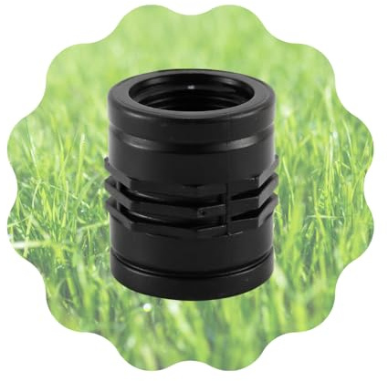 acquaverde Raccordo Manicotto con Doppio Filetto Femmina, Giunto per Tubi, Sistemi e Impianto di Irrigazione, Nero - Orto Facile (1, 1/2 x 1/2)