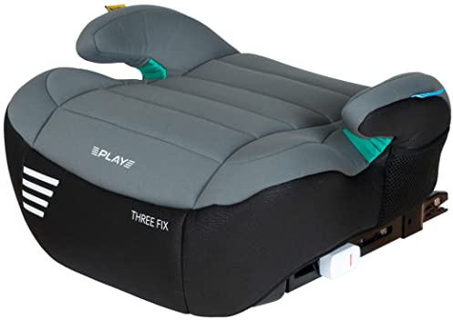 Play Three Fix I-Size Elevador de Coche para Niños de 125 a 150 cm, Normativa R129, Gris/Grey Eagle
