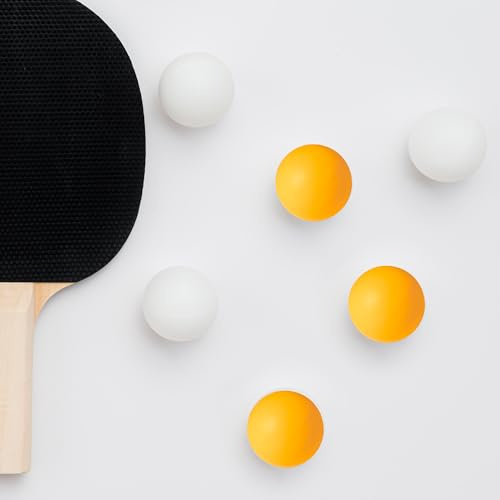 BullTek 6x Pallina da Ping Pong Arancioni, Set di Dimensioni Standard 40mm – 2,7g, Palline da Gioco per Beer-Pong, da Allenamento da 40 mm per Principianti, da Esterno o Interno