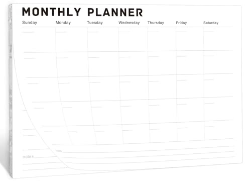 BBRGIRL Monthly Planner Notepad - Undated Monthly Planner with 52 Sheets Monthly Calendar Notepad,Desk Planner for calendars, planners & organizers,A4,8 x 11,52 Sheets